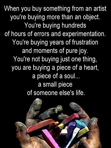 When you buy from an artist...