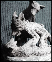 Fox Puppies- Sculpture by Justyn Sweany Wolf